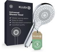 Jgd-Kludi-X3 Douchette Anti Calcaire Avec 3 Types De Jets, Douchette Économisant L'eau En Option (Standard 15l/Min, Option 9 L/Min), Douchette À Main (Ø11,7 Cm), Chromé