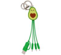 JGD-Legami - Câble de charge multiple Link Up, Thème Avocat, avec porte-clé, 4 câbles de charge, USB, Type-C, Micro-USB, Lightning, avec adaptateur USB de type C, câble revêtu de TPE