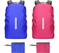 Jgd-Lot De 2 Housses De Pluie Pour Sac À Dos 30l-40l Housse De Sac À Dos Imperméable Avec Bandes Réfléchissantes Protection Sac À Dos Pluie Avec Sac De Rangement Pour Randonnée Cyclisme