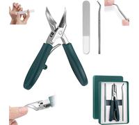Jgd-Lot De 3 Coupe-Ongles Biseauté À Bec D'aigle, Eagle Beak Beveled Nail Clippers,Multifonctions, Grande Ouverture, Biseautés À Bec D'aigle Pour Ongles Épais Et Incarnés,Coupe Ongle Professionnel(Ve