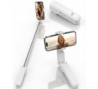 JGD-Mini Perche à Selfie Extensible avec Télécommande Bluetooth Perche à Selfie Portable Support Téléphone Compacte Rotatif 360° pour iPhone/Smartphones Idéale Vlog/Voyage/Enregistrement Vidéo