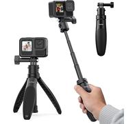 JGD-Mini Perche à Selfie rétractable à dégagement Rapide pour GoPro Hero Insta360 DJI Osmo Action 6 5pro 4 3, trépied Portable Compact pour Selfie Stick pour caméras à Longueur réglable