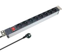 JGD-Multiprise Rackable 19" Alu 8 prises interrupteur fixation orientables