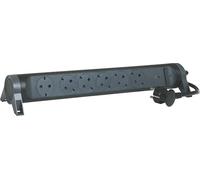 JGD-, Multiprise rotative 694513 - Multiprise - Protection contre les surtensions intégrée avec indicateur d'état (SPD), interrupteur marche/arrêt LED - Câble de 1,5 m - Noir/gris foncé