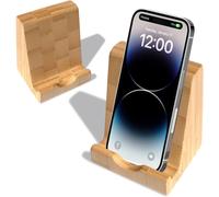 JGD-OSCO Support de téléphone Intelligent en Bambou Support Mobile Station d'accueil pour téléphone Portable Support pour Appareil H 10 x l 8 x P 7 cm