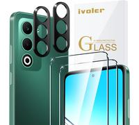 JGD-Pack de 2 Film de Protection d¿écran en Verre Trempé pour Oppo A5 4G / 5G / Oppo A5m, avec 2 Pièces Caméra Arrière Protecteur, Dureté 9H Glass, Anti Rayures, sans Bulles