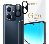 JGD-Pack de 2 Film de Protection d¿écran en Verre Trempé pour OPPO A5x, avec 2 Pièces Caméra Arrière Protecteur, Dureté 9H Glass, Anti Rayures, Sans Bulles