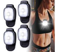 Jgd-Pack De 4 Lampes À Pince Led: Lampe Frontale, Lampe Frontale Led, Rechargeable Par Usb,Lampe De Nuit À Pince,Petite Lampe Frontale Led, Équipement De Course,Lampe De Sécurité Avec 3 Modes D'éclai