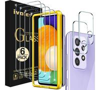 JGD-Pack de 4 Verre Trempé Compatible avec Samsung Galaxy A52 5G / 4G / A52S 5G, avec [2 pièces] Caméra Arrière Protecteur et Kit Installation Offert, Film de Protection d¿écran [Anti Rayures]