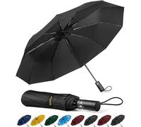 Jgd-Parapluie Pliable, Parapluie Automatique Compact Coupe-Vent Avec 10 Baleines, Ouverture Et Fermeture Automatiques À Un Seul Bouton, Parapluie De Voyage Portable Pour Hommes Et Femmes