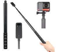 JGD-Perche à selfie 120 cm pour Insta360 X5 X4, réglable universelle invisible pour Insta360 X5 X4 X3 pour DJI Osmo Action, GoPro Hero 13 12, 7 pôles extensible perche à selfie pour RS ONE