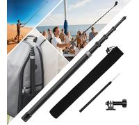 JGD-Perche à selfie 3 m en fibre de carbone pour Insta360 ONE X5 X4 X3 X2 RS et DJI OSMO 360 (avec adaptateur Go Pro, sac de rangement)