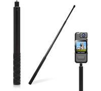 JGD-Perche à selfie invisible étendue de 1,2 m en alliage d'aluminium ¿ Perche à selfie stable anti-secousses compatible avec Insta 360 X5/X4/X3/GO/ONE GoPro Accessoires de caméra de voyage