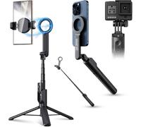 JGD-Perche à selfie magnétique extensible avec télécommande sans fil amovible pour iPhone 16, 15, 14, 13, Pro Max, Plus, GoPro