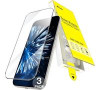 JGD-Protection D'écran pour iPhone 15 Pro 6,1 Pouces, Installation Facile Une Seule Étape avec Boîte sans Bulles à Alignement Automatique, Film en Verre Trempé 9H, Transparent HD, Lot de 3