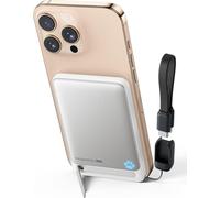 JGD-Qi2-Certificat 20W Batterie Externe, 5000mAh Magnetique Power Bank, Charge Rapide Powerbank Travel Essentials, Batterie Portable Mince Compatible avec iPhone 16 15 14 13 12 Pro Max Blanc