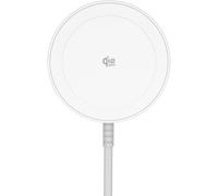 JGD-Qi2 Chargeur sans Fil Magnétique 25W Pad Charge Rapide Câble 1.5M Compatible Mag-Safe pour iPhone Air/17/16/15/14/13/12, Air-Pods 4/3/2/Pro, Pixel 10 et Autres (sans Adaptateur Secteur)-Blanc