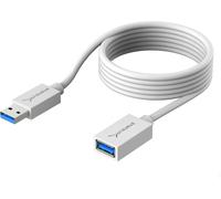 JGD-Rallonge USB 3.2, câble d'extension USB mâle A vers femelle A (1.8M) super vitesse 5Gbps pour PS5, PS4, pc gamer, clé USB, clavier, scanner, hub USB, disque dur externe, et plus (CB-306W)