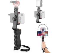 JGD-Stabilisateur de Smartphone sans Fil, poignée vidéo Vlogging, avec Support de Serrage et obturateur à Distance pour iPhone et téléphone Android et Autres Smartphones