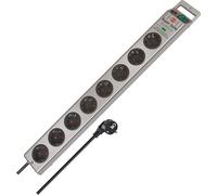 JGD-Super-Solid / 8-prises 2,5m 4.500A (argent) avec Protection contre les surtensions