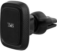 JGD-T¿NB Vega, Support De Téléphone Magnétique pour Grille D¿Aération, Aimant Puissant, Tout Téléphones, Qualité Optimale, Compact, Rotation 360 Degrés, Finition Premium Effet Carbone - Noir