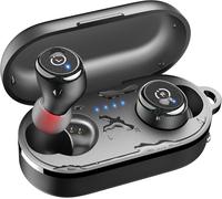 JGD-T10 Écouteurs Bluetooth sans Fil Ecouteurs Bluetooth 5.3 avec Contrôle Tactile ORIGX 2.0 Acoustique EQ Ajustement 55H d'Autonomie Soutient Chargement sans Fil et USB Type C IPX8 Noir Mat