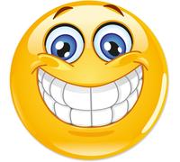 JGD-Tapis de Souris avec Motif Smiley I Ø 22 cm Rond I Emoticône Joyeux Tapis de Souris de Taille Standard I antidérapant I Rire Sourire Smile I Jaune I dv343