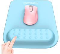 JGD-Tapis de Souris Ergonomique avec Support pour Poignet, Mousse à Mémoire Premium pour Soulagement de la Douleur, Base Antidérapante en PU pour Un Contrôle Stable et Fluide - Bleu Ciel
