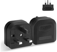 JGD-UmiMirari European to UK Plug Adapter, 2 Pin EU to 3 Pin UK Travel Plug Adaptor with 13A Fuse,Type C European Euro to UK Converter Plug Socket Adapter