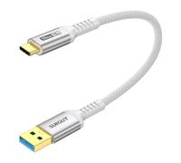 JGD-USB-C Cable 10Gbps 30cm - Fast Charge for iPhone 16/15 Pro Max, Galaxy S24, Google Pixel, Android Auto, Huawei P40/P30, MacBook Pro-Blanc