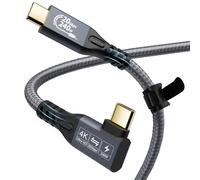 JGD-USB C Cable to USB C 3.2 male male Gen2 X 2 Type C Charging Cable, 20 Gbps Data Transfer, 240 W 48 V/5 A Fast Charging Cable, 4K @ 60Hz Video Transfer (angle, 1M)