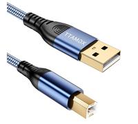 JGD-USB-Druckerkabel 6M, USB A auf USB B Drucker Kabel, USB 2.0 Typ B Kabel,Hochgeschwindigkeits-Scanner, kompatibel mit Lexmark, Dell, HP, Canon, Epson, Xerox, Brother, DAC und mehr, Blau