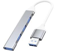 JGD-USB Hub 3.0 4-Port USB Ultra Slim Data Hub USB Splitter Extension Hub USB Dock Adapter for Keyboard Mouse Flash Drive Printer Multi USB Cable Lead USB (USB Hub - 4-Port)