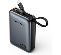 JGD-VENTION Mini Power Bank 45 W 20 000 mAh avec câble USB-C intégré, Chargeur Rapide PD/PPS, Batterie Externe de téléphone Portable avec écran LED pour iPhone 16/15/14, Galaxy S25/S24, iPad, Ordinat