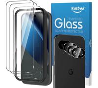 JGD-Verre Trempé pour Google Pixel 10a 5G, 3+3 Pièces Protection d'écran avec Caméra Arrière Protecteur Sans Bulles pour Pixel 10a 5G, Outil D'alignement Facile