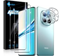 JGD-Verre Trempé pour Xiaomi Redmi Note 15 5G/ Poco M8 5G, 2 Pièces 3D Ultra HD Protection Écran et 2 Pièces Caméra Protecteur, 9H Dureté, Sans Bulles Film Protection D'écran, Anti-rayure