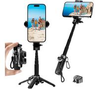 JGD-Wenbons Trépied de téléphone portable, format de poche, trépied rétractable pour iPhone avec télécommande sans fil amovible, streaming en direct, enregistrement vidéo