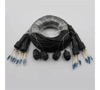 JGFDHKY Cordon de raccordement blindé en TPU 8 fils LSZH SM PDLC noir étanche 8C SC LC FC ST coudé monomode 8 fibres optiques 100 m (100 m LSZH SC-SC)