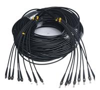JGFDHKY Cordon de raccordement en fibre blindée 8 conducteurs TPU 150 M-300 m monomode E2000 Noir 8C SC LC FC ST A 8 fibres optiques 200 m 250 m