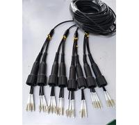 JGFDHKY Cordon de raccordement en fibre optique blindée OM4 TPU 12 noyaux 100 m150 m200 m300 m 12C SC LC FC ST coudé polonais multimode 12 fibres optiques Jumper Outdoor (120 m OM4 LC-LC)