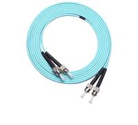 JGFDHKY Cordon de raccordement en fibre optique ST-ST OM3 OM4 Duplex ST DX multimode 1-100 m (1 pièce OM4)
