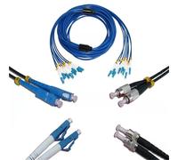 JGFDHKY Cordon patch en fibre blindée 8 fils 1-50 m SM bleu 8C SC LC FC ST A monomode 8 fibres optiques FTTH 20M30M40M (30 m 1 pièce E2000-E2000)