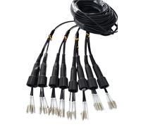 JGFDHKY Fiber Patch Cord 12 Cores OM3 TPU Armored 150 m200 m250 m300 m 12C SC LC FC ST A Multimode 12 fibres, fibre optique pour l'extérieur (150 m OM3-150 ST-ST)