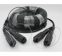 JGFDHKY OM4 Câble patch fibre optique blindé en TPU 12 cœurs 100 m 150 m 200 m 300 m 12 C SC, LC, FC, ST, multimode poli à angle 12 fibres pour extérieur (300 m E2000-E2000)