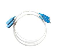 JGFDHKY SC Lot de 5 cordons de raccordement en fibre optique 5-50 m TAC transparent invisible (15 m)