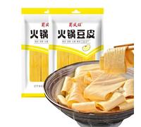 JGFWAT Peau de tofu faite à la main, 120 g par paquet (2 paquets au total), peau de tofu séchée, adaptée pour les casseroles chaudes, les sautés, la soupe