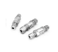 JGGCKNOGG 1 pièces 3/6/8/10/12-20mm 1/8" 1/4" 3/8" 1/2" OD Tube Clapet Anti-Retour à Compression unidirectionnel en Ligne 304 316 en Acier Inoxydable(1/2",SS304)