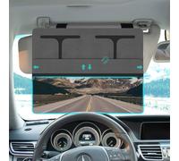 JGGDDU Rallonge de Visière Solaire Polarisée pour Voiture, Rallonge de Visière Solaire pour Voiture, Lentille PC Amovible Anti-éblouissement pour étendre Le Pare-Soleil pour Une Conduite sûre, Gris