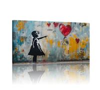 JGGXHM Banksy Street Graffiti Wall Art, Banksy Graffiti Canvas, Banksy Graffiti Art Canvas, Graffiti Wall Art Prints, Banksy Mural -(50x100cm) 20x40in sans cadre