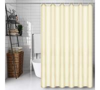 JGGXHM Rideau de Douche crème, Anti-moisissures et résistant à la Rouille, en Polyester Lavable, avec Crochets, décoration de Baignoire, 214x183cm(LxH)